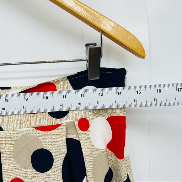 LASERA LINE Navy Red Polka Dot A-Line Skirt - Picture 5 of 6